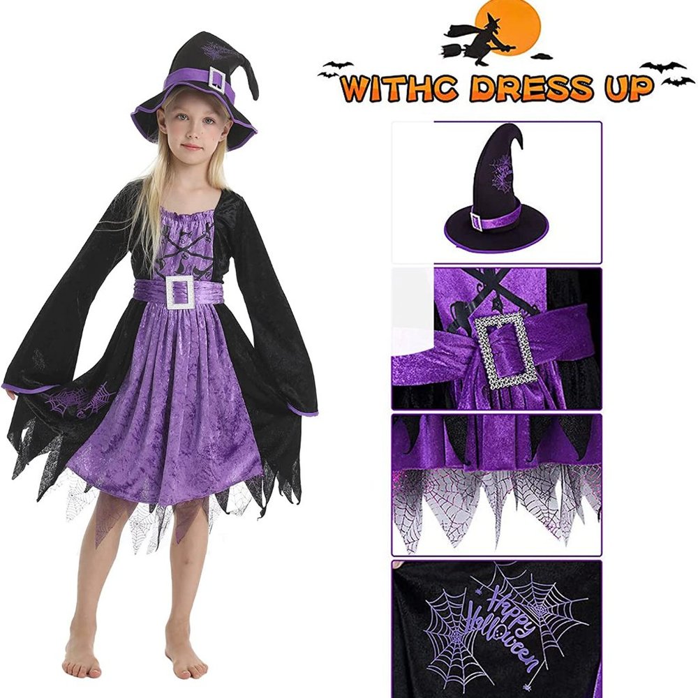 NEW - Girls Witch Costume for Halloween - Size Large